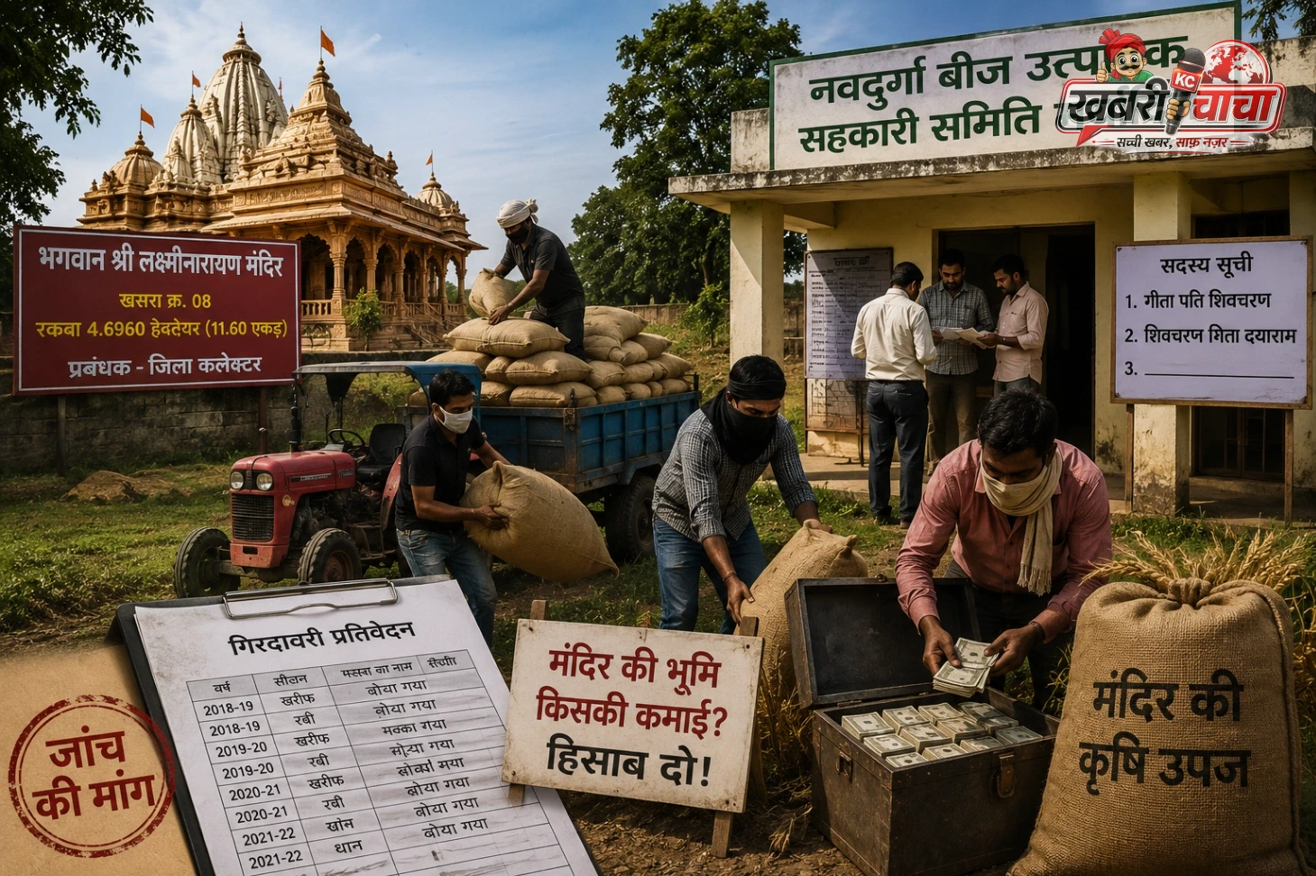 नवदुर्गा बीज उत्पादक सहकारी समिति पर गंभीर आरोप, कॉलोनियों और मकानों को कृषि भूमि बताकर सदस्य बनाने का दावा;