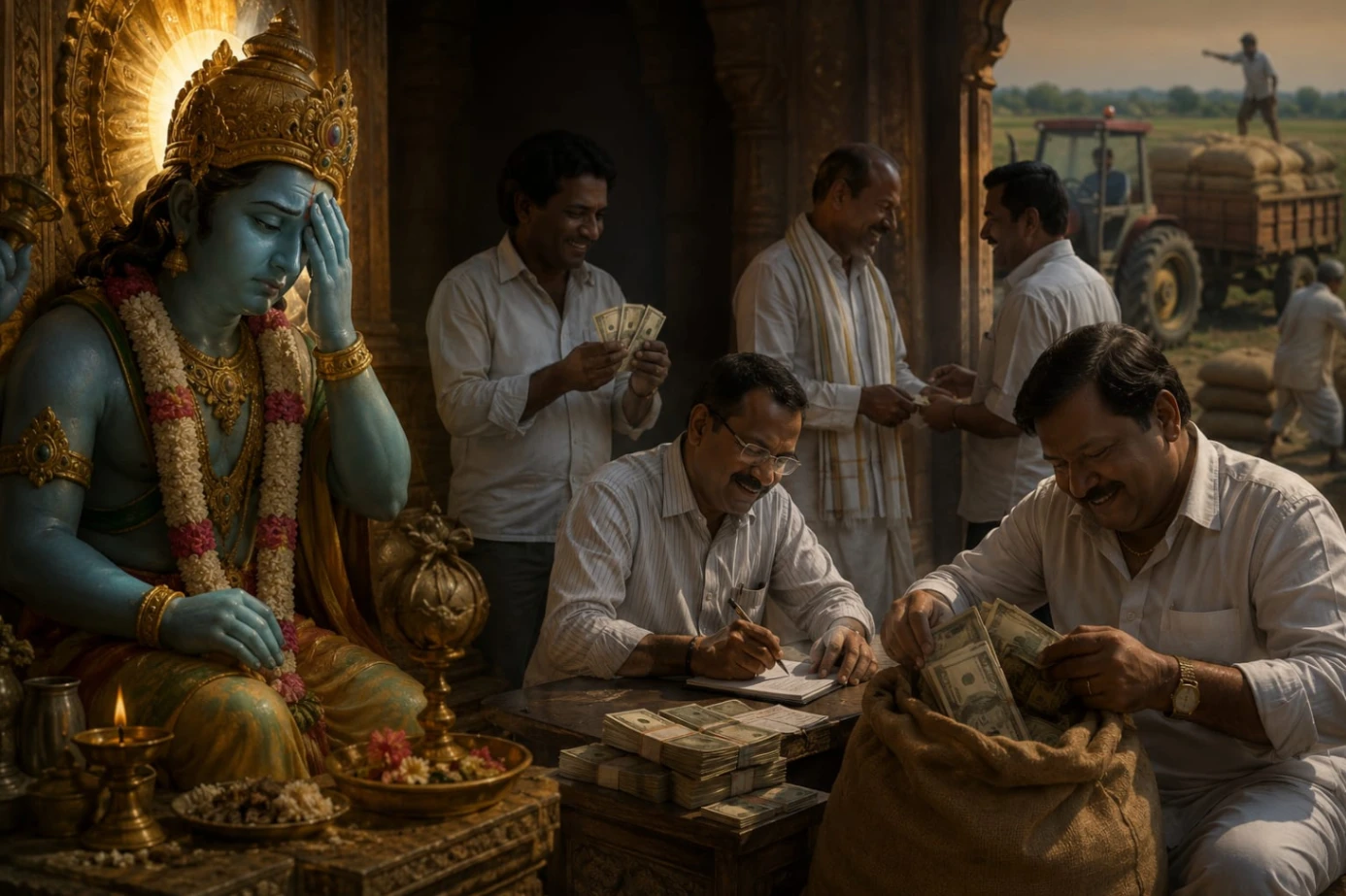 लक्ष्मीनारायण मंदिर की 11.60 एकड़ भूमि पर अंधेरगर्दी शासन और कलेक्टर को गुमराह कर वर्षों से जारी है कृषि आय का खुला गबन